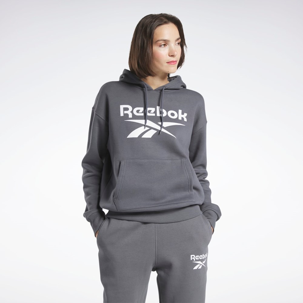 Reebok Reebok Identity Logo Fleece Pullover Hoodie Harmaat | HCWILE-076