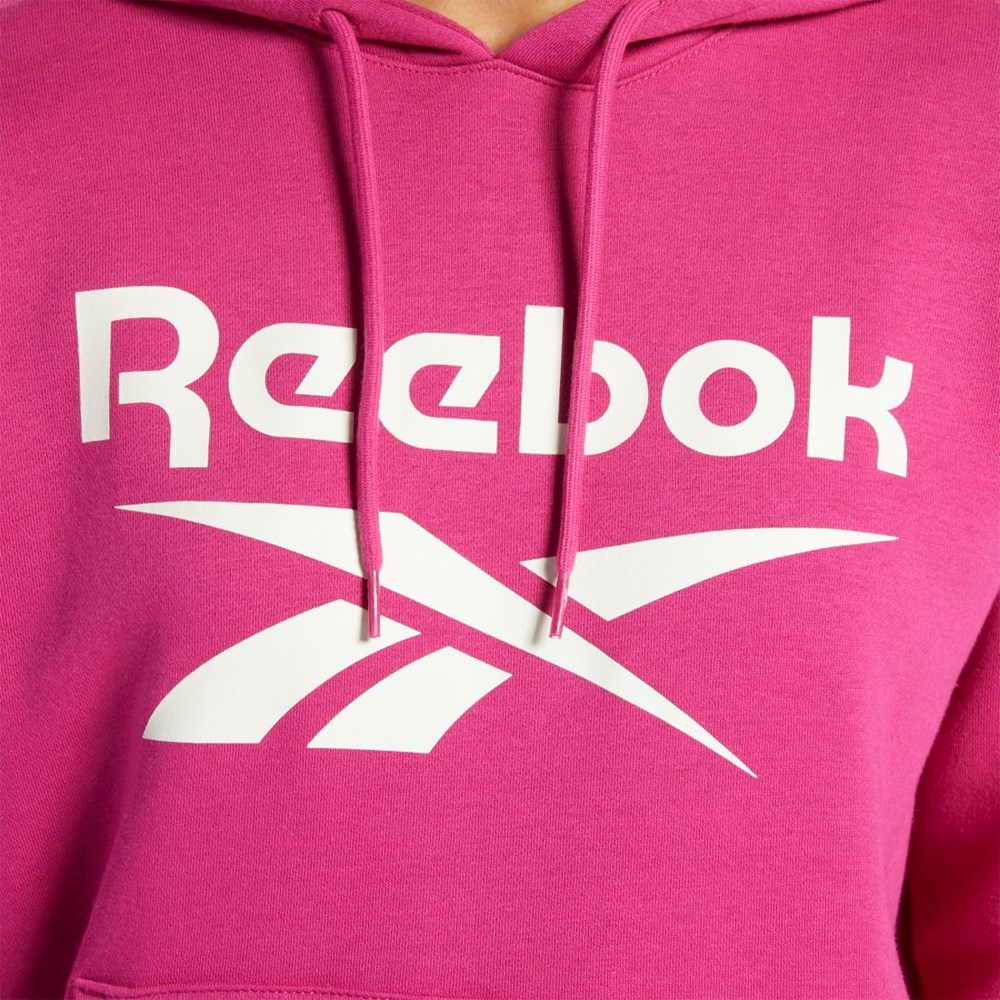 Reebok Reebok Identity Logo Fleece Pullover Hoodie Pinkki | JYMWIN-397