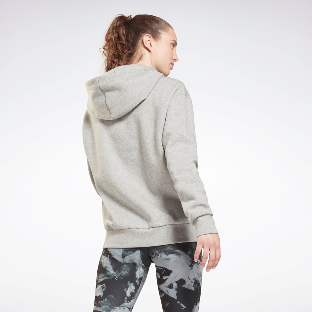 Reebok Reebok Identity Logo Fleece Pullover Hoodie Harmaat | OJTCLD-371