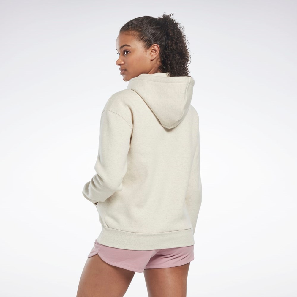 Reebok Reebok Identity Logo Fleece Pullover Hoodie Valkoinen | TFDGOB-426