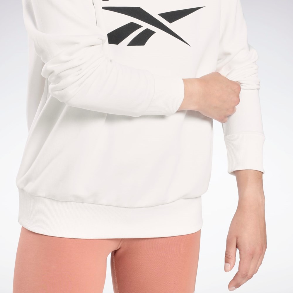 Reebok Reebok Identity Logo French Terry Crew Sweatshirt Valkoinen Mustat | BIFCWU-409