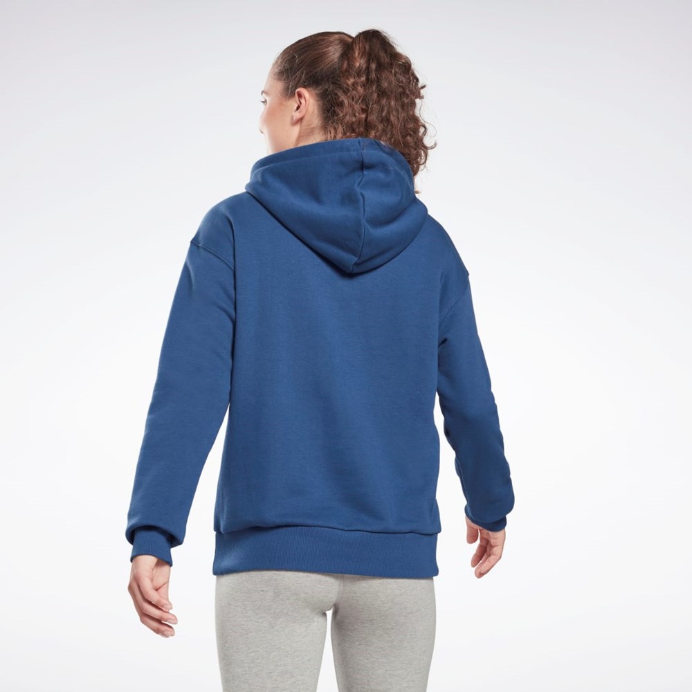 Reebok Reebok Identity Logo French Terry Hoodie Sininen | KXMWHA-536