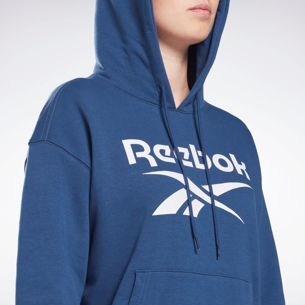 Reebok Reebok Identity Logo French Terry Hoodie Sininen | KXMWHA-536