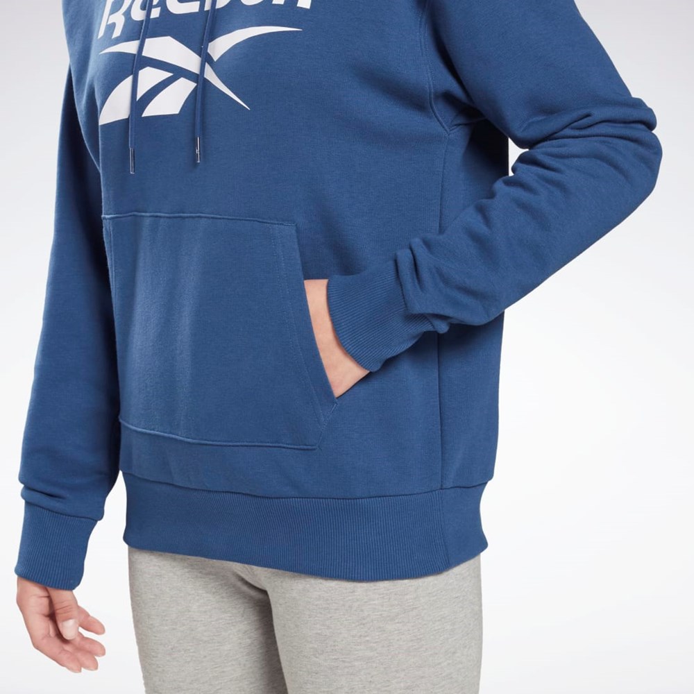 Reebok Reebok Identity Logo French Terry Hoodie Sininen | KXMWHA-536