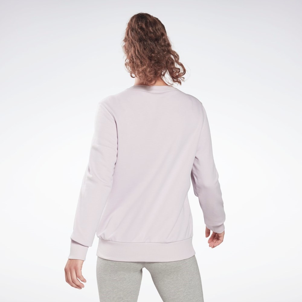 Reebok Reebok Identity Logo French Terry Crew Sweatshirt Quartz Glow | ZEXNVO-281