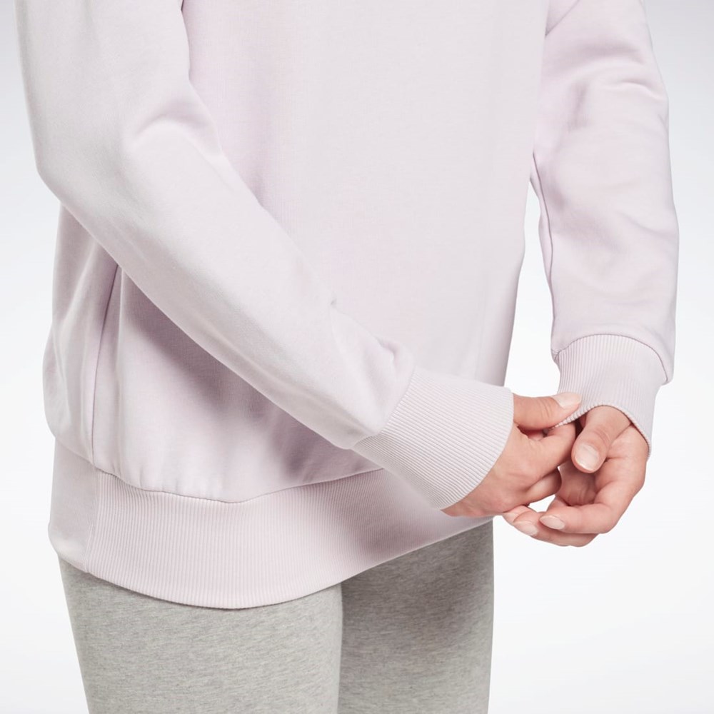 Reebok Reebok Identity Logo French Terry Crew Sweatshirt Quartz Glow | ZEXNVO-281