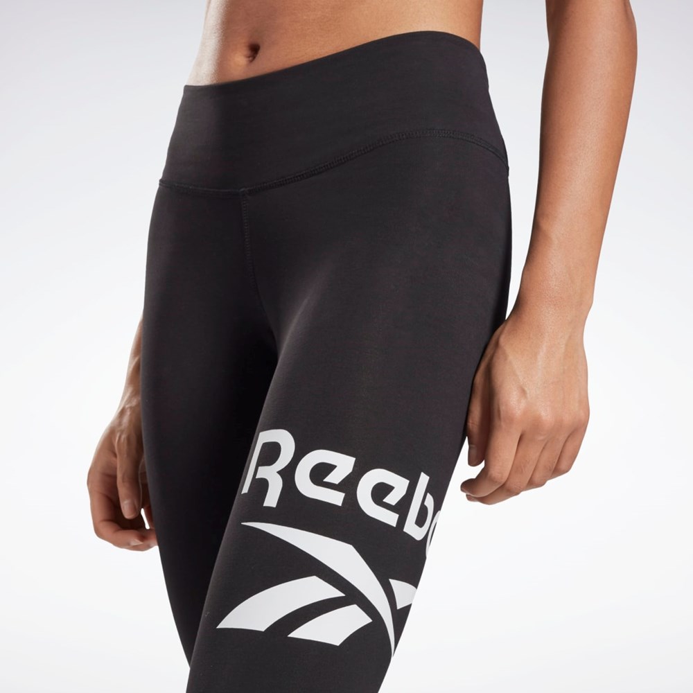 Reebok Reebok Identity Logo Leggings Mustat | WBFXYR-417