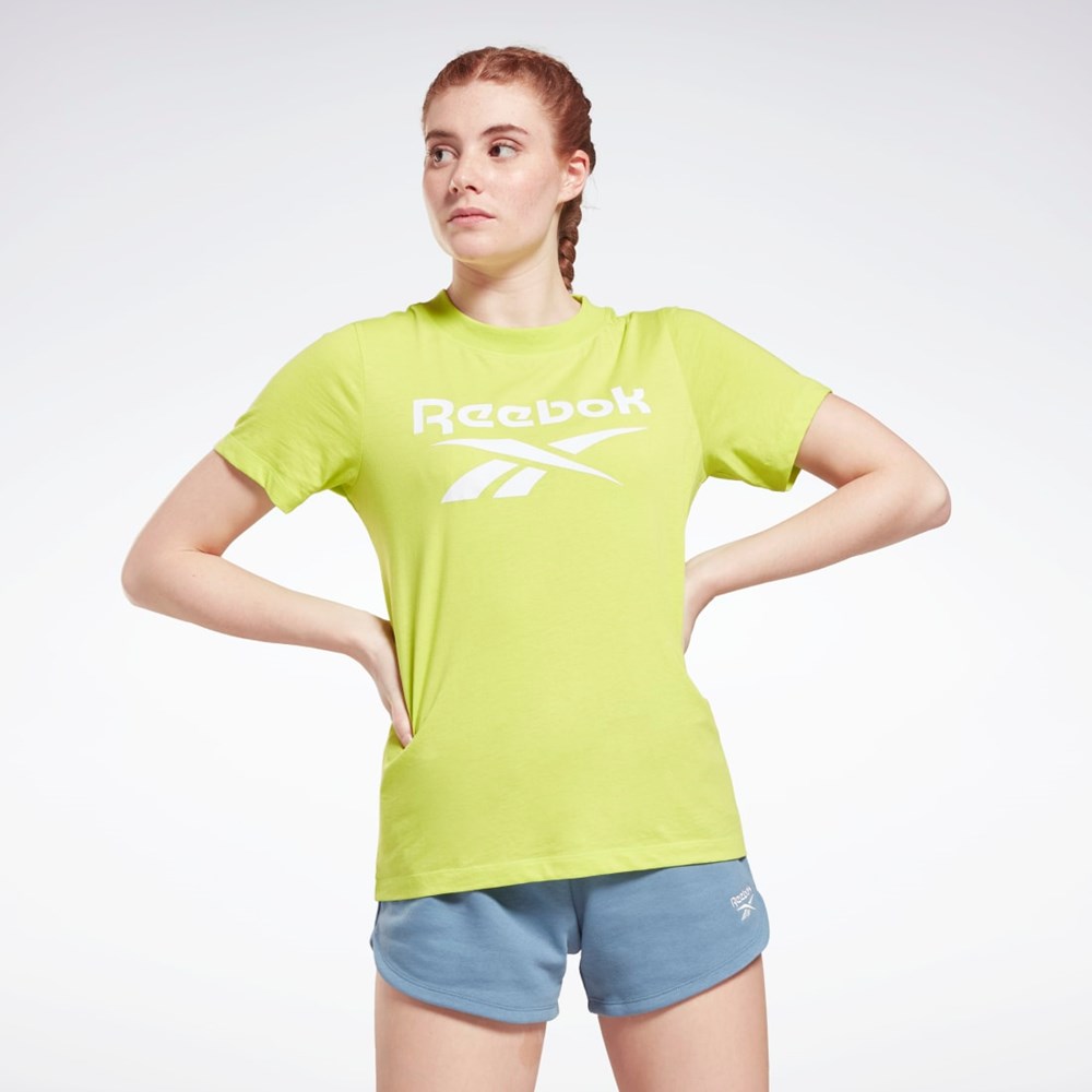 Reebok Reebok Identity Logo T-Shirt Keltainen | QSEUVI-839