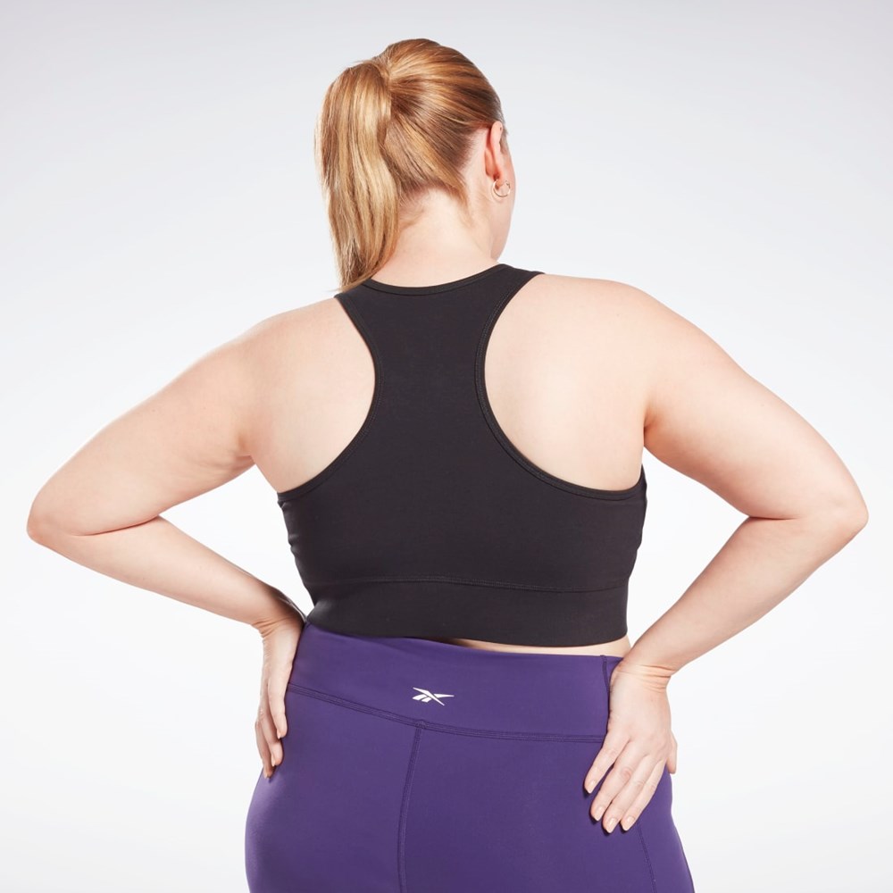 Reebok Reebok Identity Sports Bra (Plus Size) Mustat | IJKXGS-456