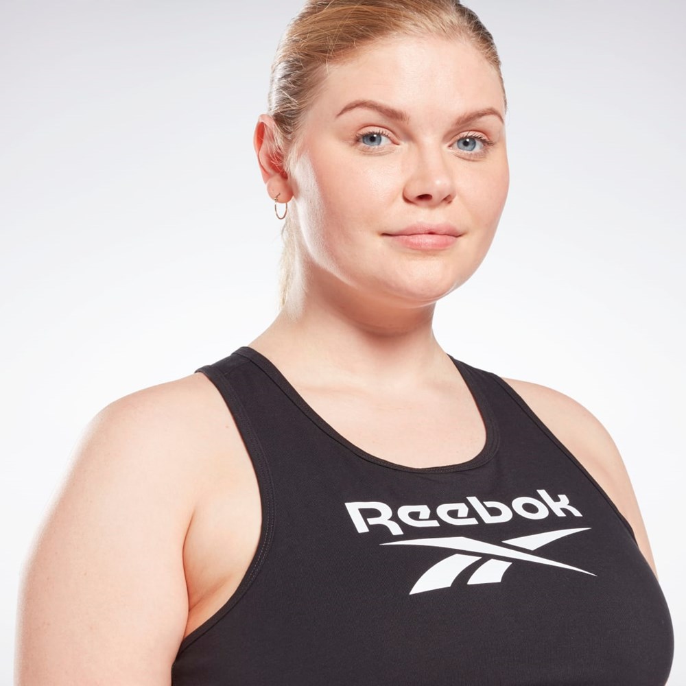 Reebok Reebok Identity Sports Bra (Plus Size) Mustat | IJKXGS-456