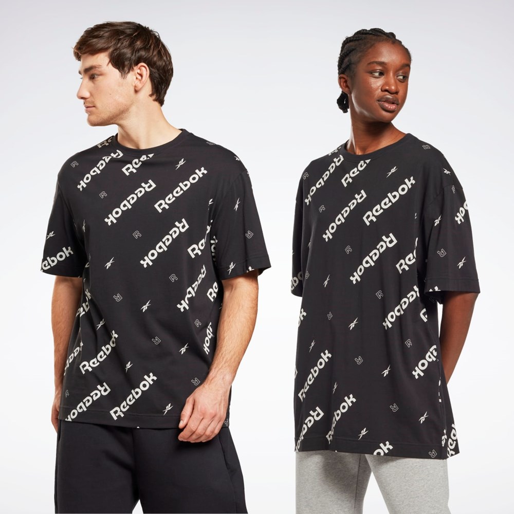 Reebok Reebok Identity T-Shirt Mustat | FHKMLB-629