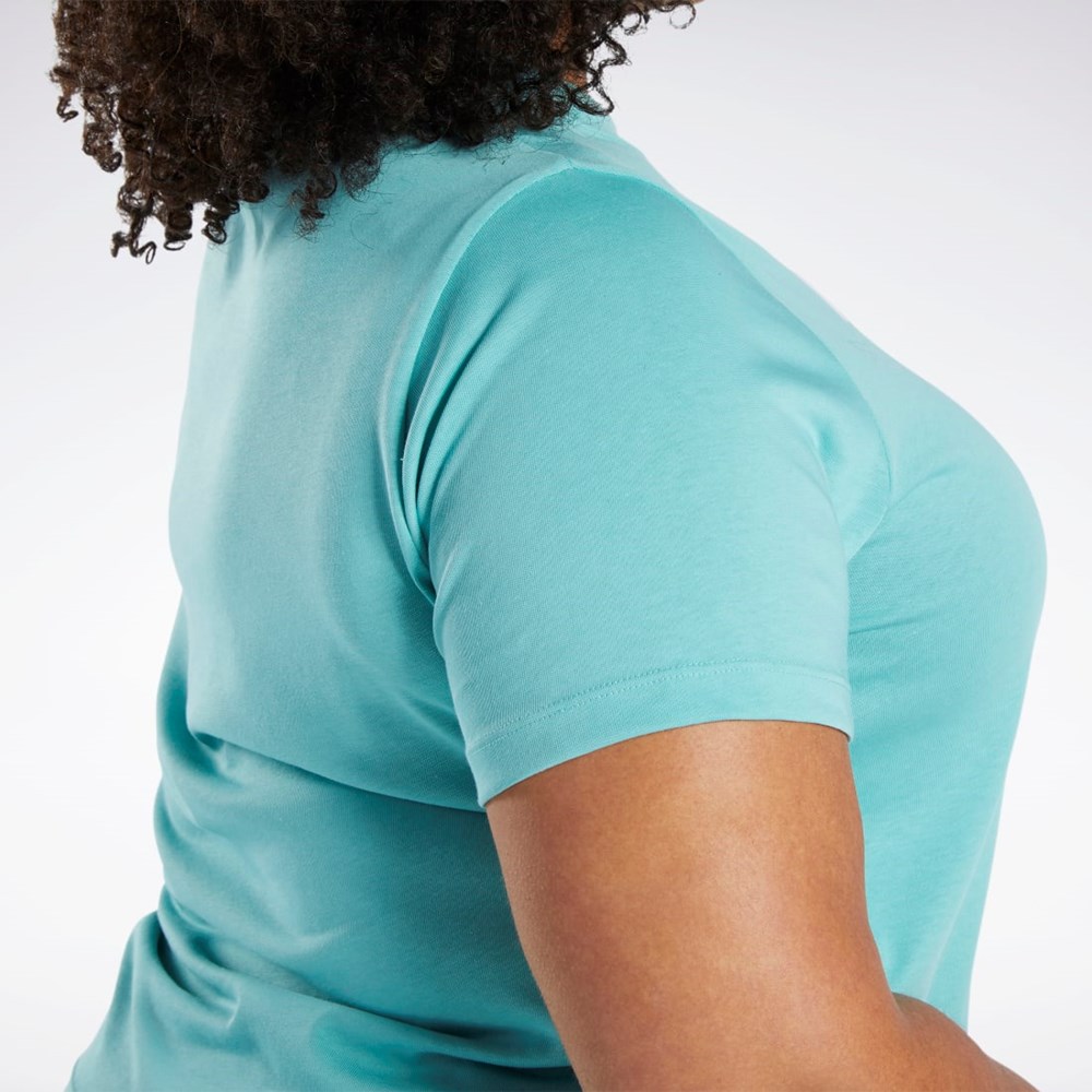 Reebok Reebok Identity T-Shirt (Plus Size) Semi Classic Teal | KVHYAD-450