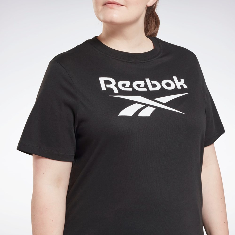 Reebok Reebok Identity T-Shirt (Plus Size) Mustat | PASYJH-405