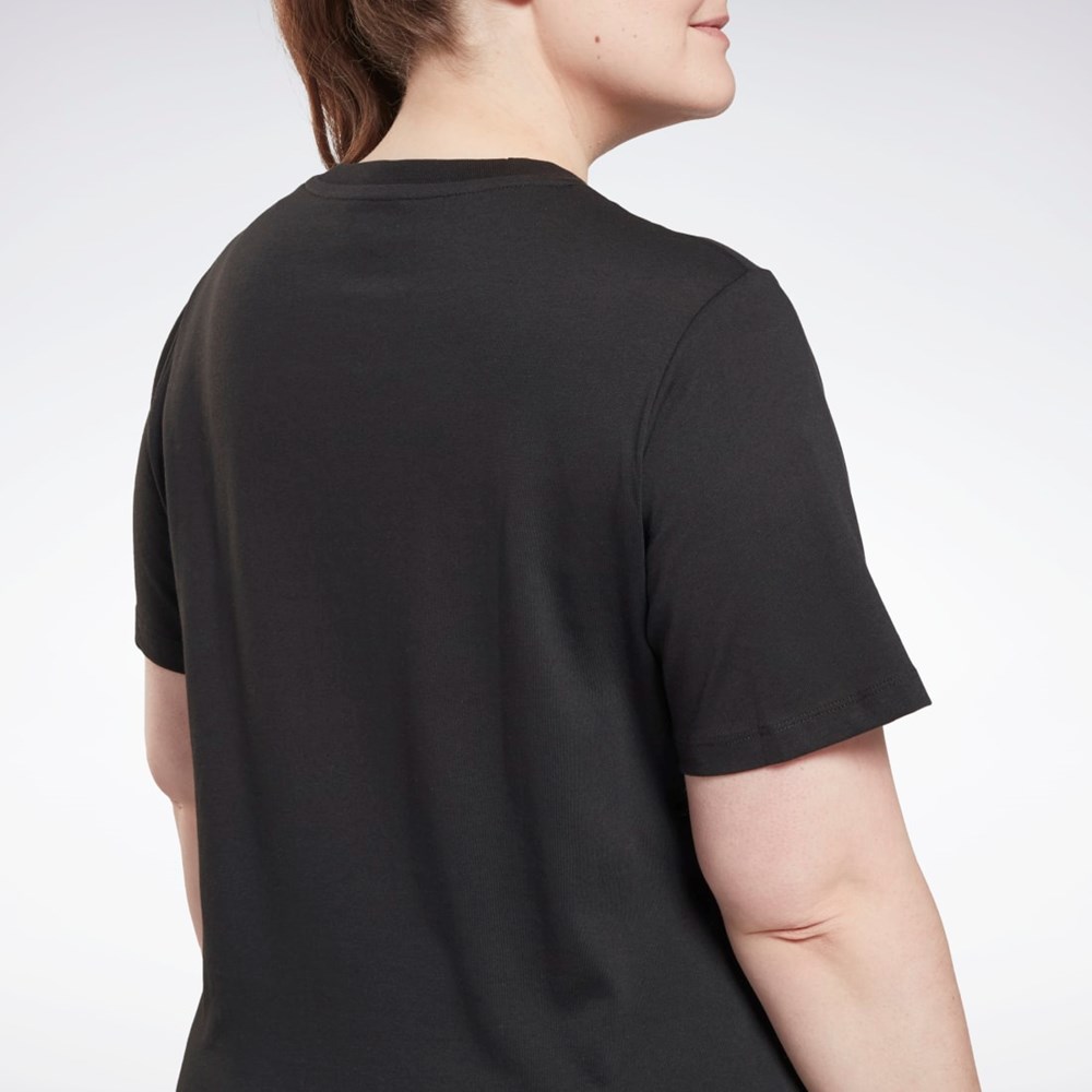 Reebok Reebok Identity T-Shirt (Plus Size) Mustat | PASYJH-405