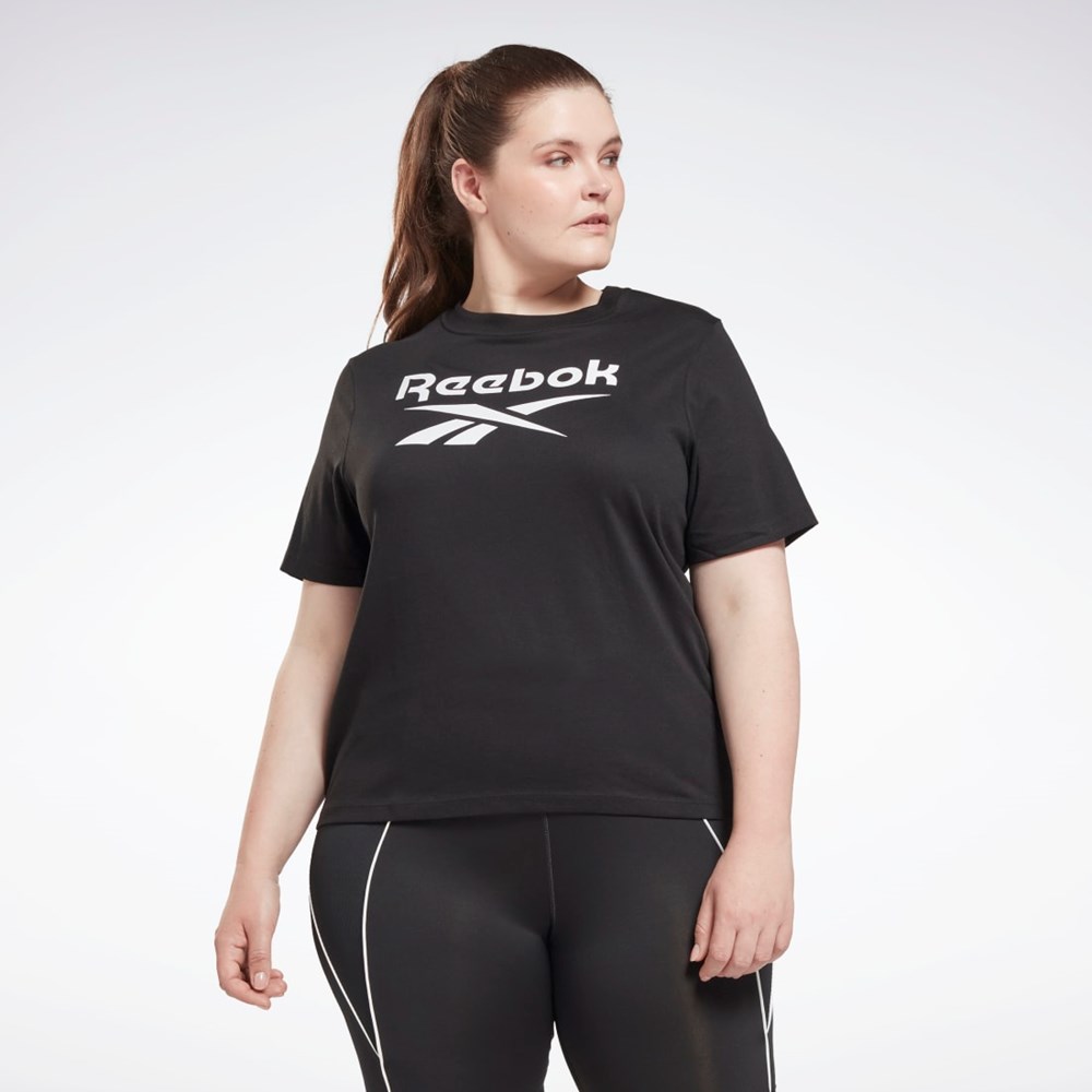 Reebok Reebok Identity T-Shirt (Plus Size) Mustat | PASYJH-405