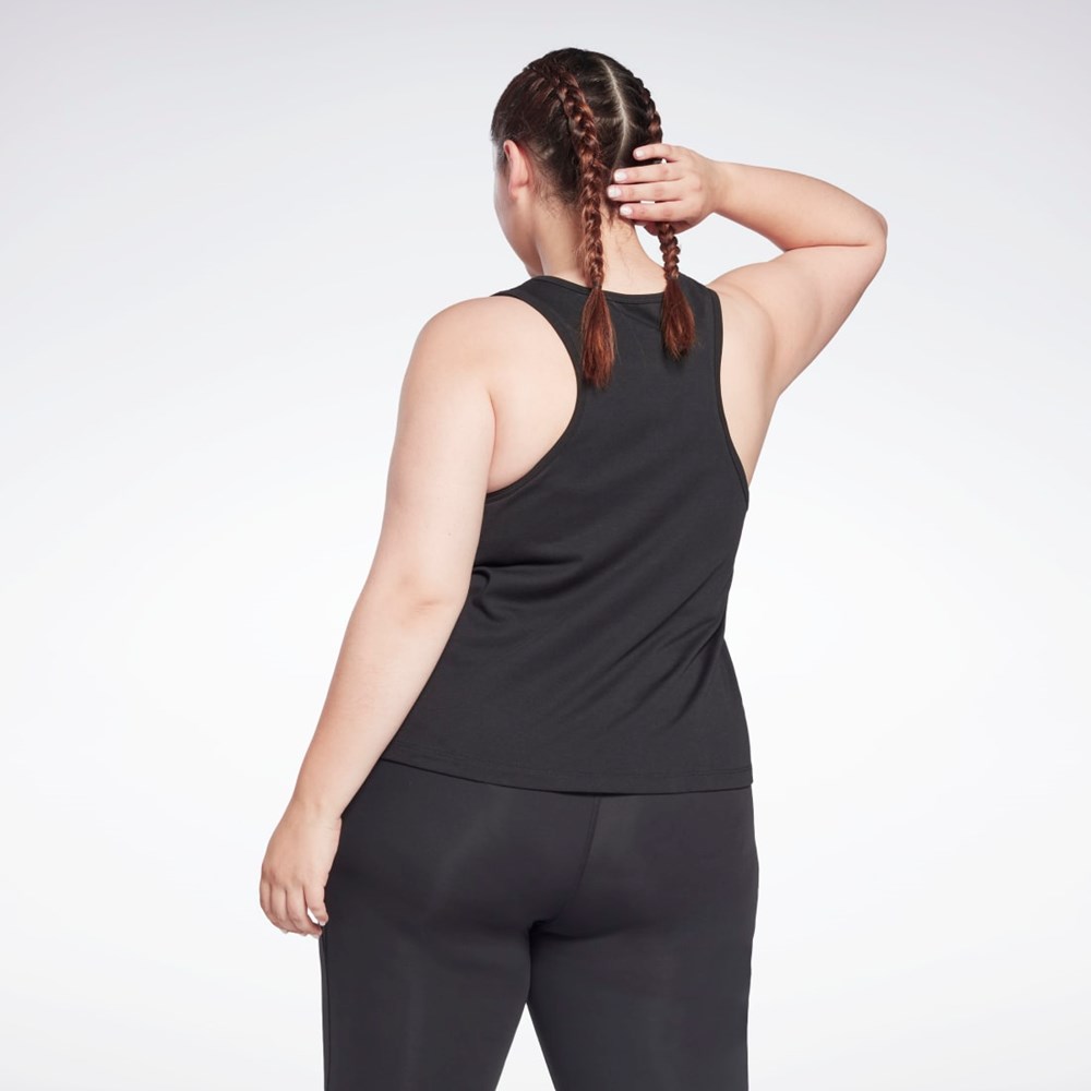 Reebok Reebok Identity Tank Top (Plus Size) Mustat | EXSALC-641
