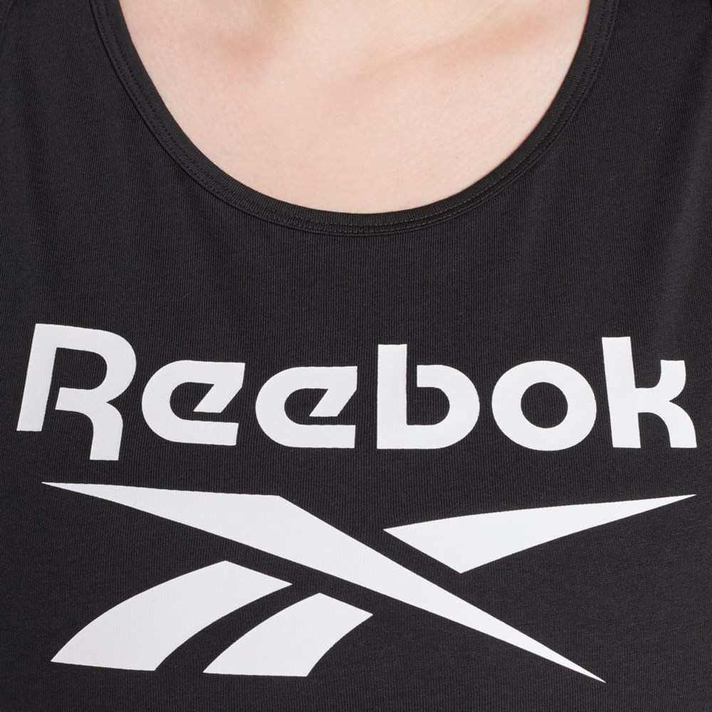 Reebok Reebok Identity Tank Top (Plus Size) Mustat | EXSALC-641