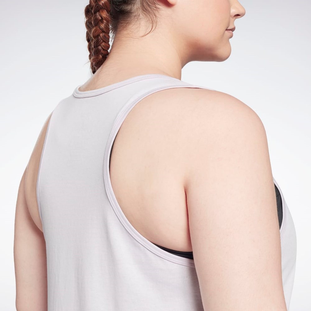 Reebok Reebok Identity Tank Top (Plus Size) Quartz Glow | FTZVDS-875