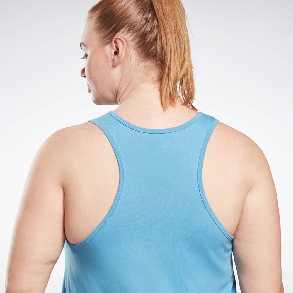 Reebok Reebok Identity Tank Top (Plus Size) Sininen | GBZUPN-097