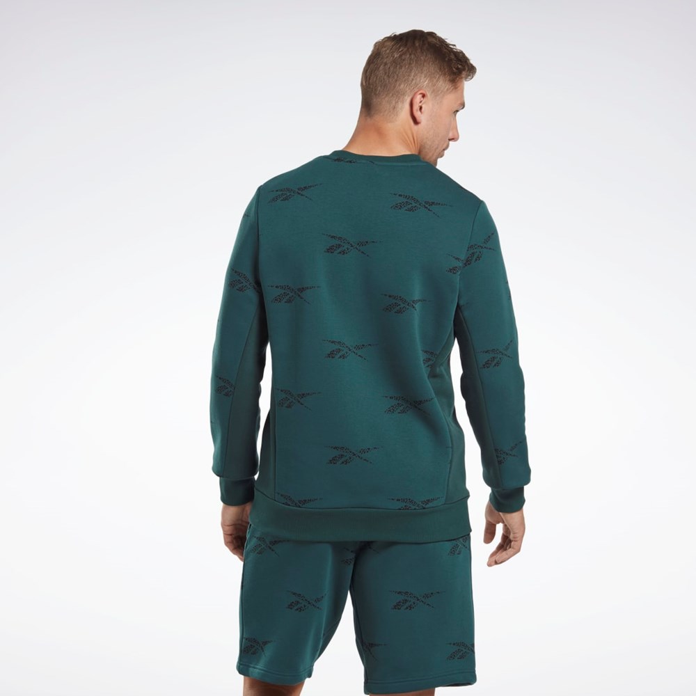 Reebok Reebok Identity Vector Fleece Crew Sweatshirt Vihreä | NTKRVO-349