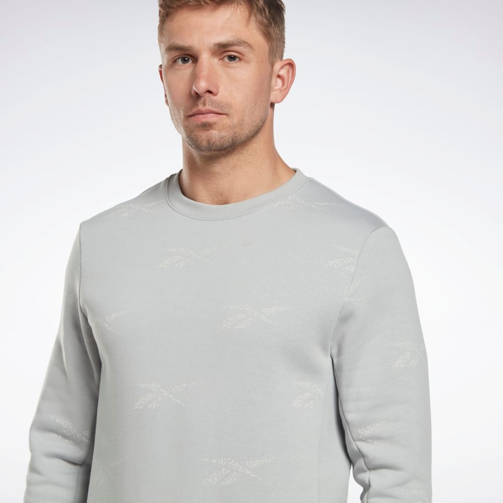 Reebok Reebok Identity Vector Fleece Crew Sweatshirt Harmaat | UJPCRK-672