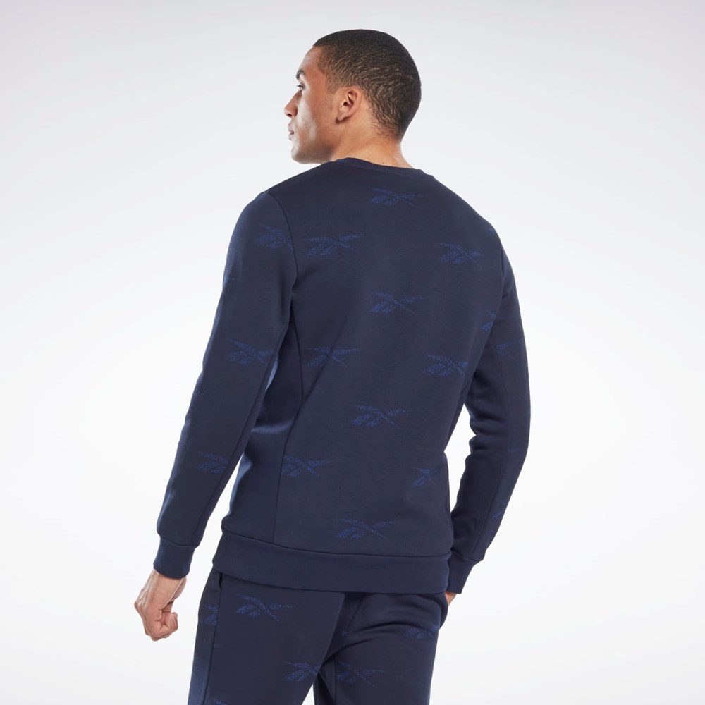 Reebok Reebok Identity Vector Fleece Crew Sweatshirt Laivastonsininen | XYPMAL-923