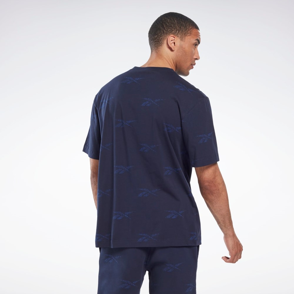 Reebok Reebok Identity Vector T-Shirt Laivastonsininen | CGAWIE-915