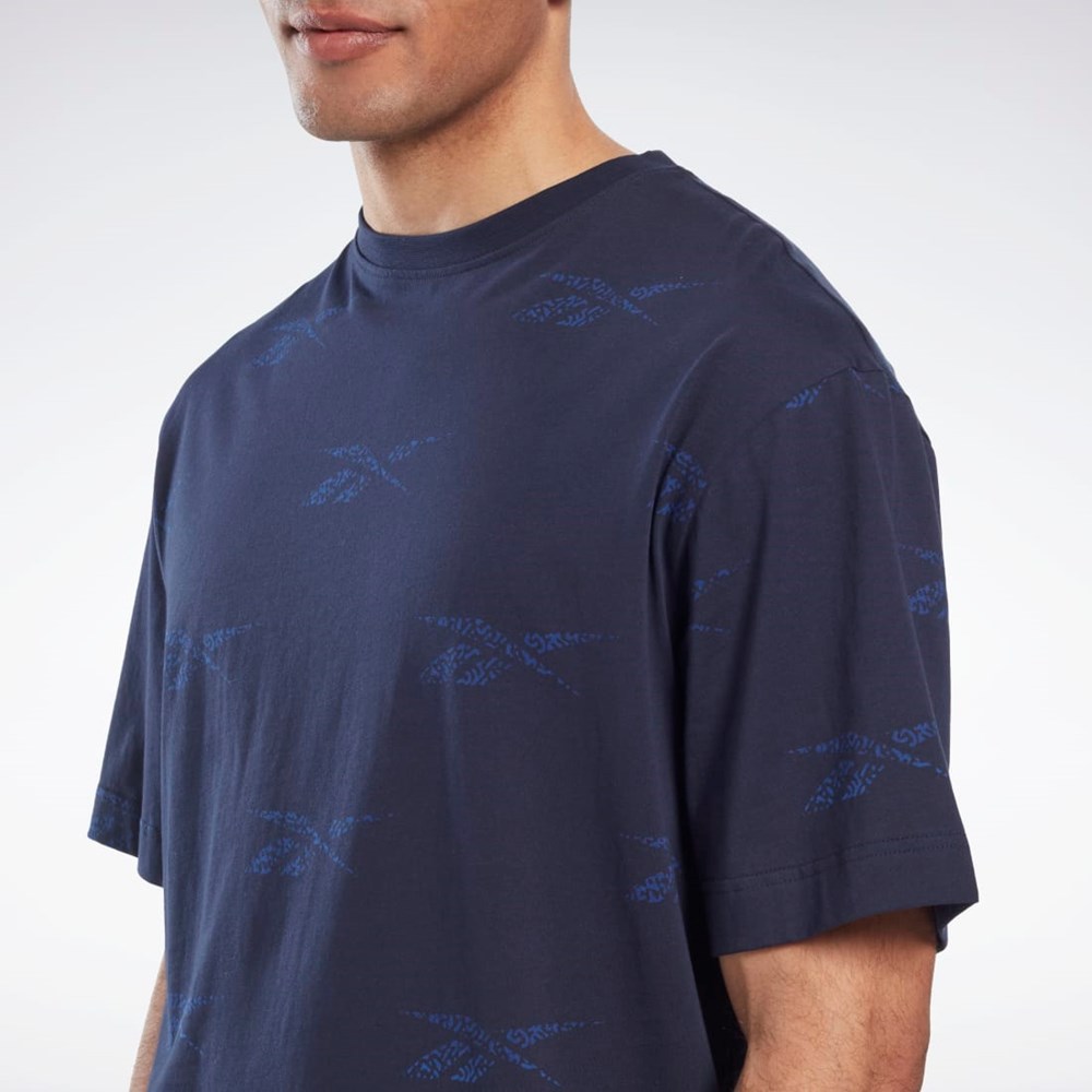 Reebok Reebok Identity Vector T-Shirt Laivastonsininen | CGAWIE-915
