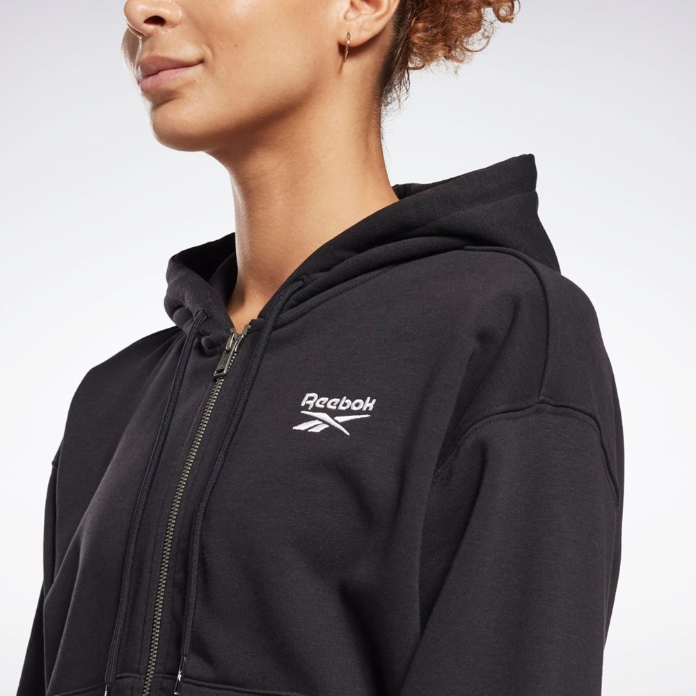 Reebok Reebok Identity Zip-Up Track Jacket Mustat | JKEZMX-068