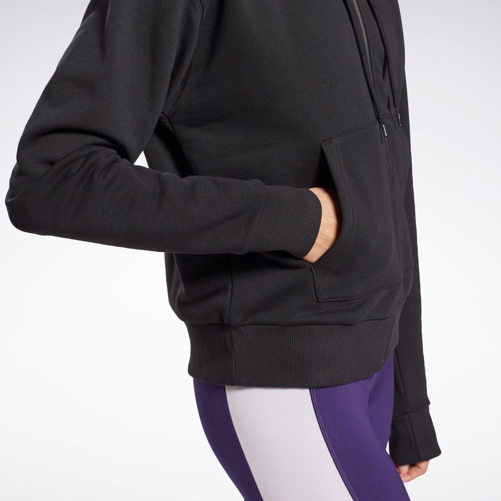 Reebok Reebok Identity Zip-Up Track Jacket Mustat | JKEZMX-068