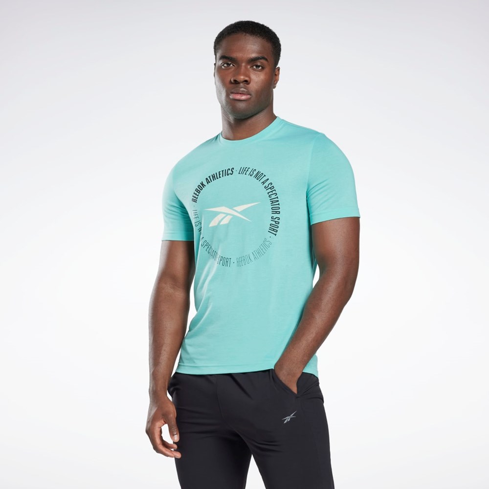 Reebok Reebok Life Is Not a Spectator Urheilu Graafinen T-Shirt Semi Classic Teal | IHXOSJ-986