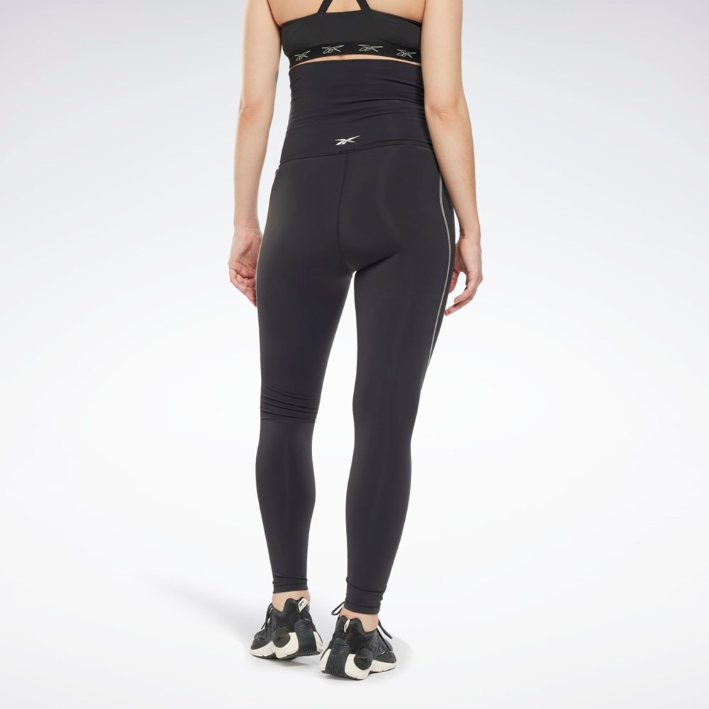 Reebok Reebok Lux 2.0 Maternity Leggings Mustat | YMSGRF-349