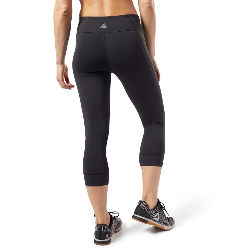 Reebok Reebok Lux 3/4 Length 2 Leggings Mustat | OLNKPR-389
