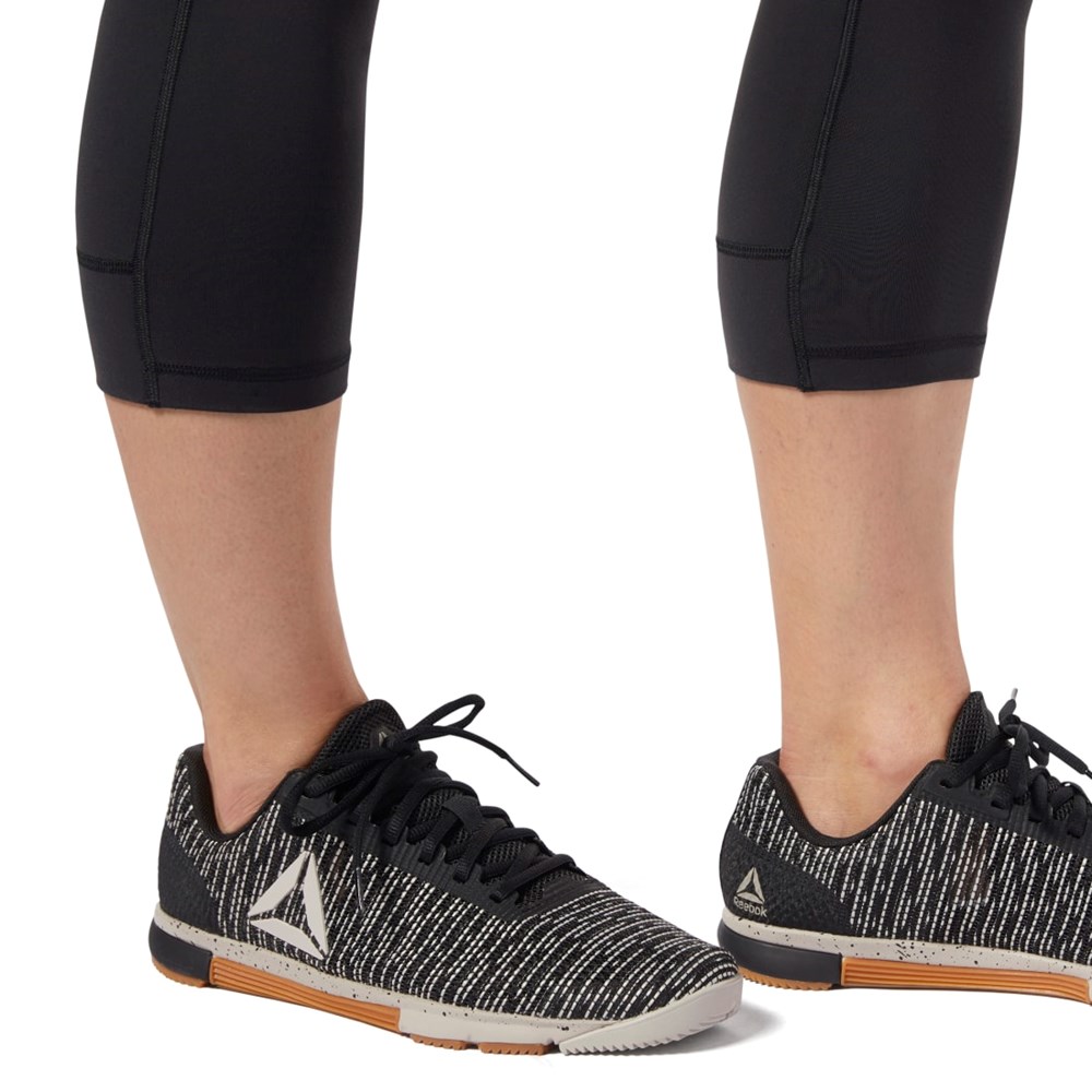 Reebok Reebok Lux 3/4 Length 2 Leggings Mustat | OLNKPR-389