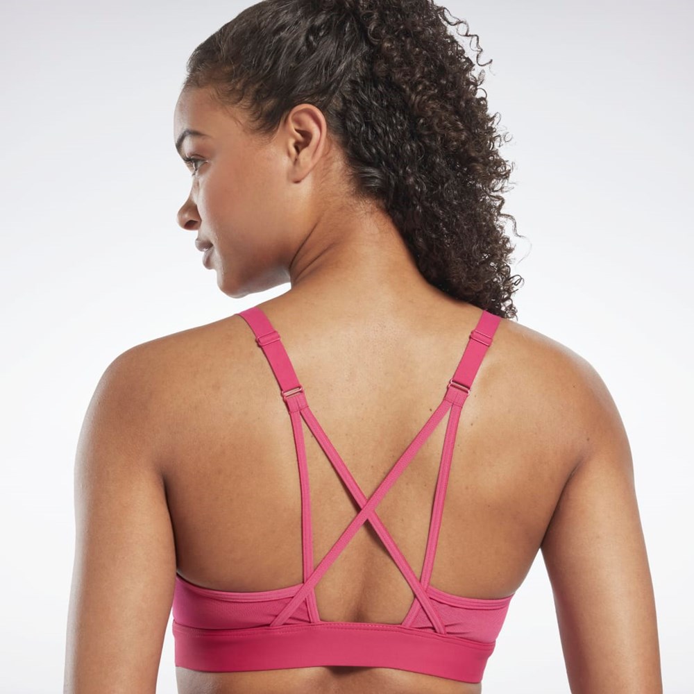 Reebok Reebok Lux Strappy Sports Bra Pinkki | TEQDWX-572