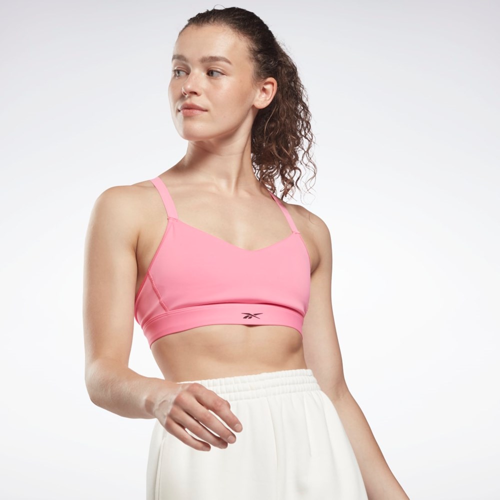 Reebok Reebok Lux Strappy Sports Bra Pinkki | YMQWOF-491