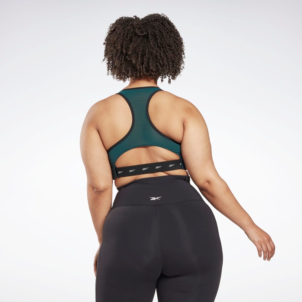 Reebok Reebok Lux Vector Racer Sports Bra (Plus Size) Vihreä | HDAZNB-032