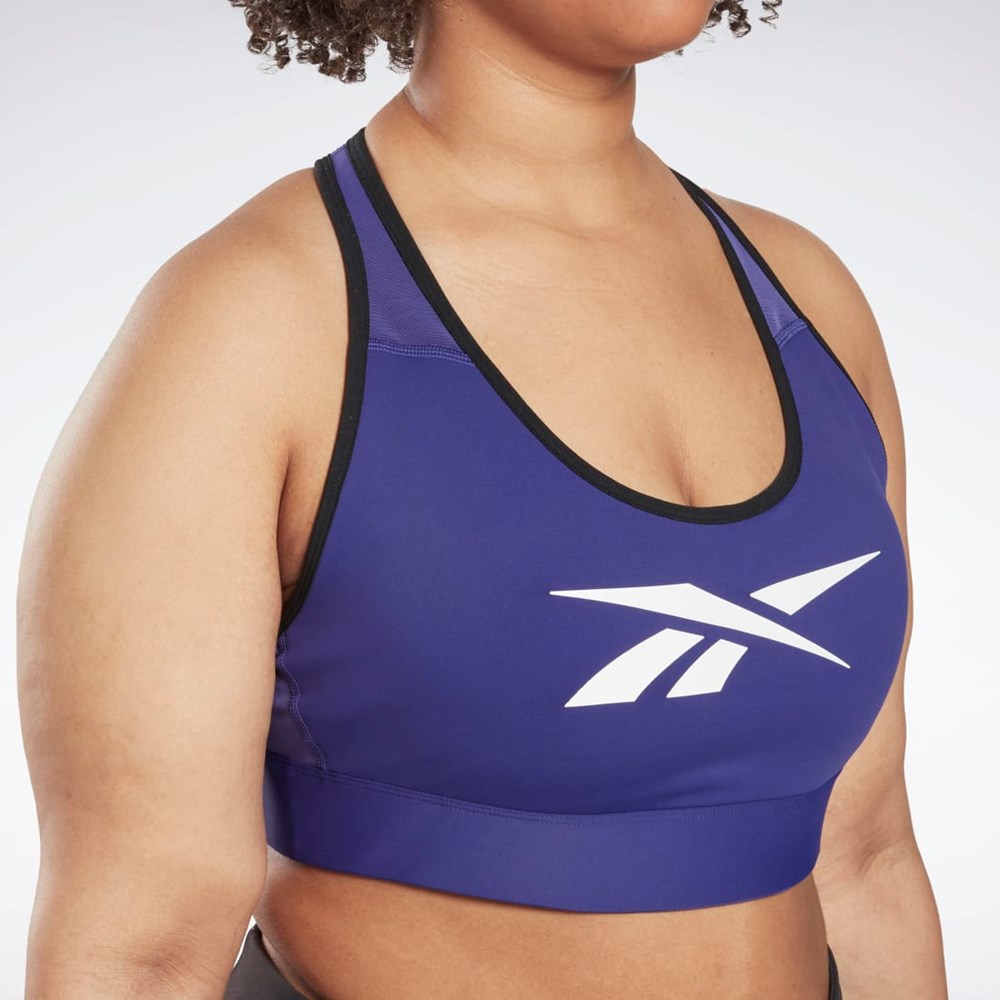Reebok Reebok Lux Vector Racer Sports Bra (Plus Size) Violetit | PKXEQN-907