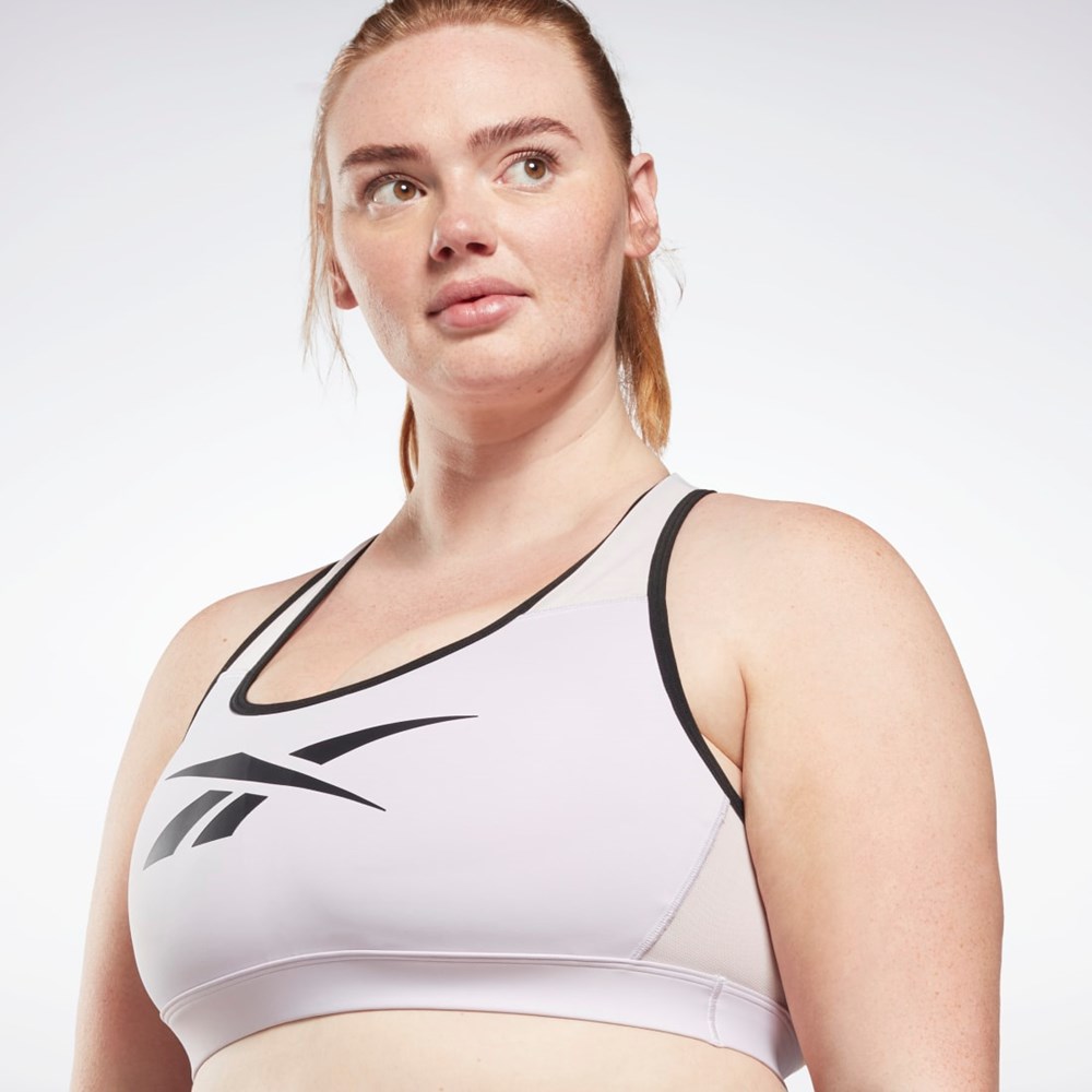 Reebok Reebok Lux Vector Racer Sports Bra (Plus Size) Quartz Glow | SIDOWB-675