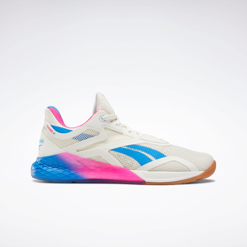 Reebok Reebok Nano X Koulutus Shoes Valkoinen Pinkki Sininen | CQGKVP-586