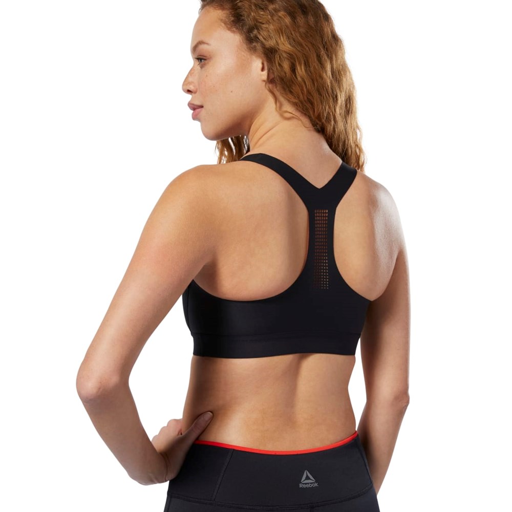 Reebok Reebok PureMove Bra Motion Sense ™ Mustat | PDZKRW-861