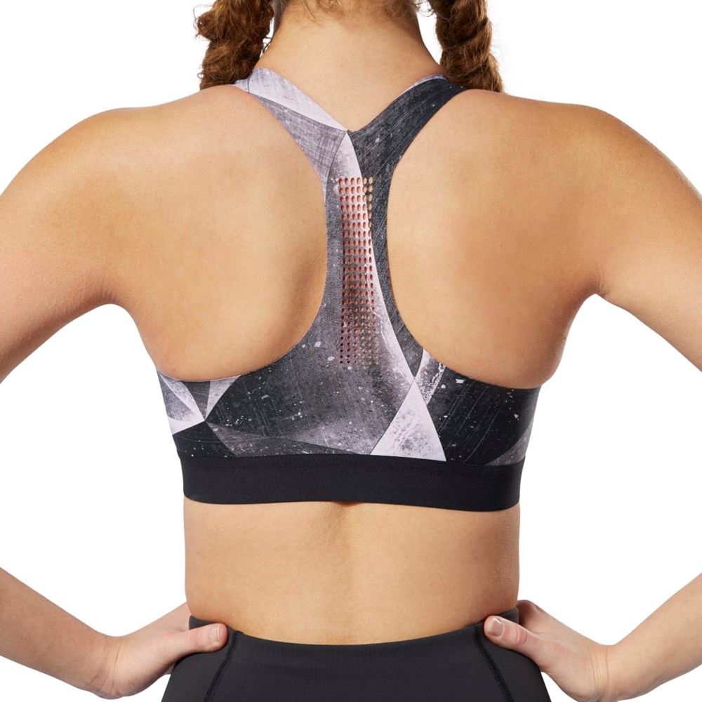 Reebok Reebok PureMove Bra - Shattered Ice Motion Sense ™ Mustat | OPKTEJ-597