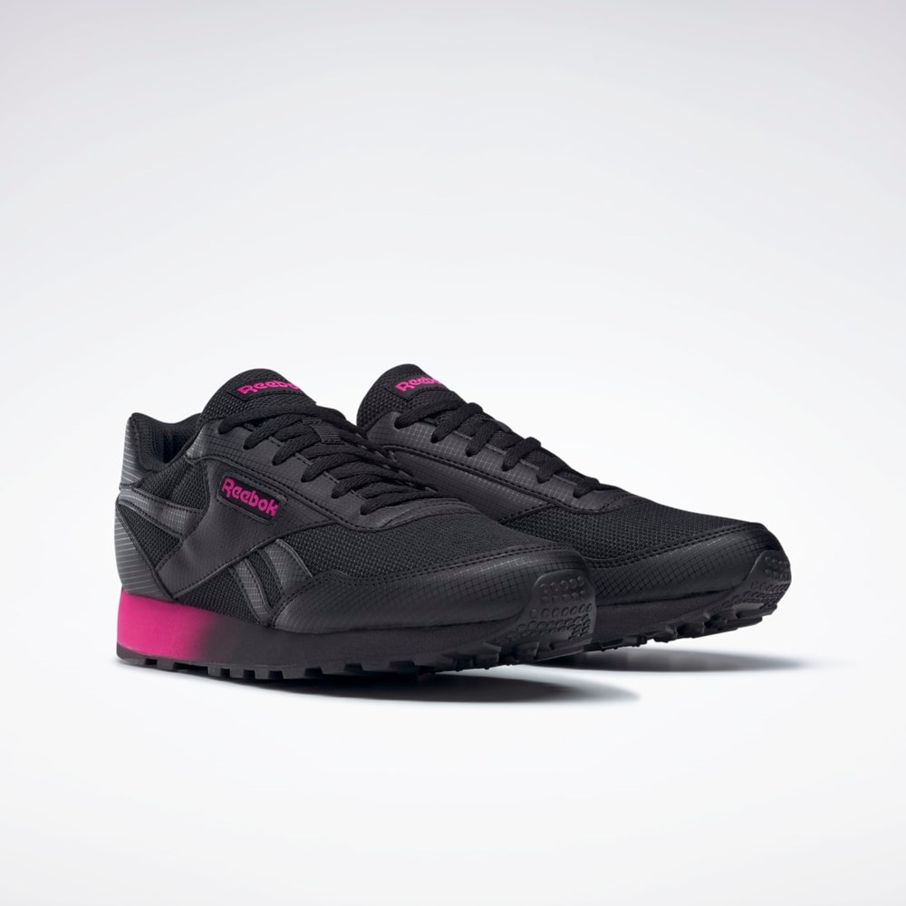 Reebok Reebok Rewind Run Shoes Mustat Pinkki Mustat | DJNVMU-041