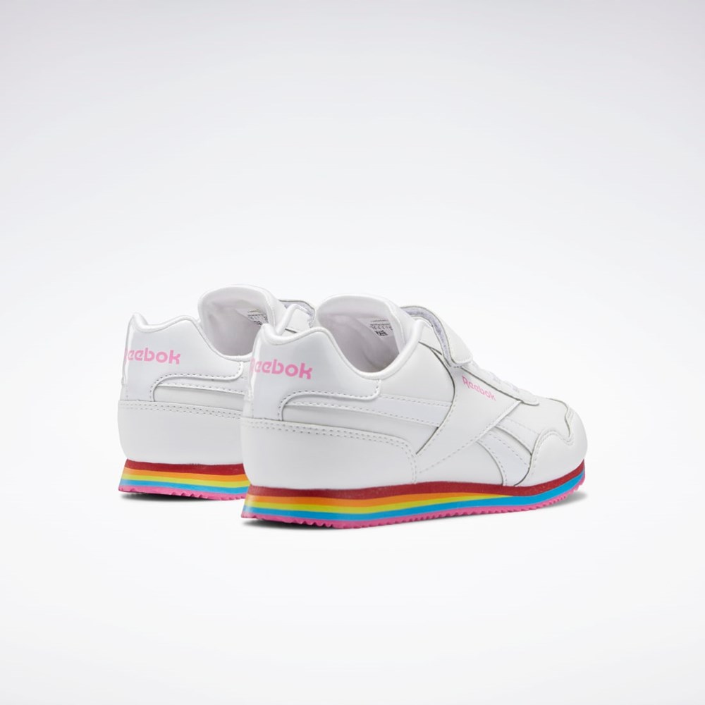 Reebok Reebok Royal CL Jog 3 1V Shoes - Preschool Valkoinen Valkoinen Pinkki | ITLHJY-768