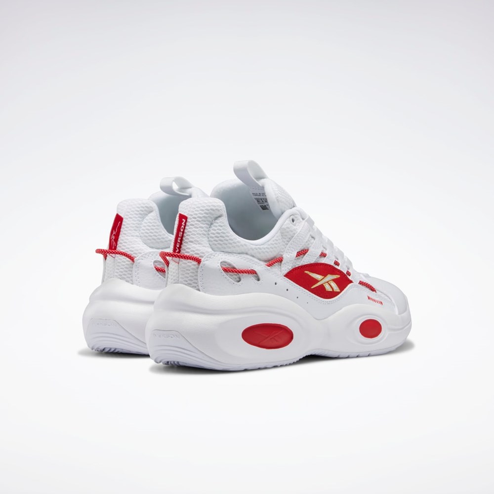 Reebok Reebok Solution Mid Basketball Shoes Valkoinen Punainen Kultaiset | AZEUBG-478