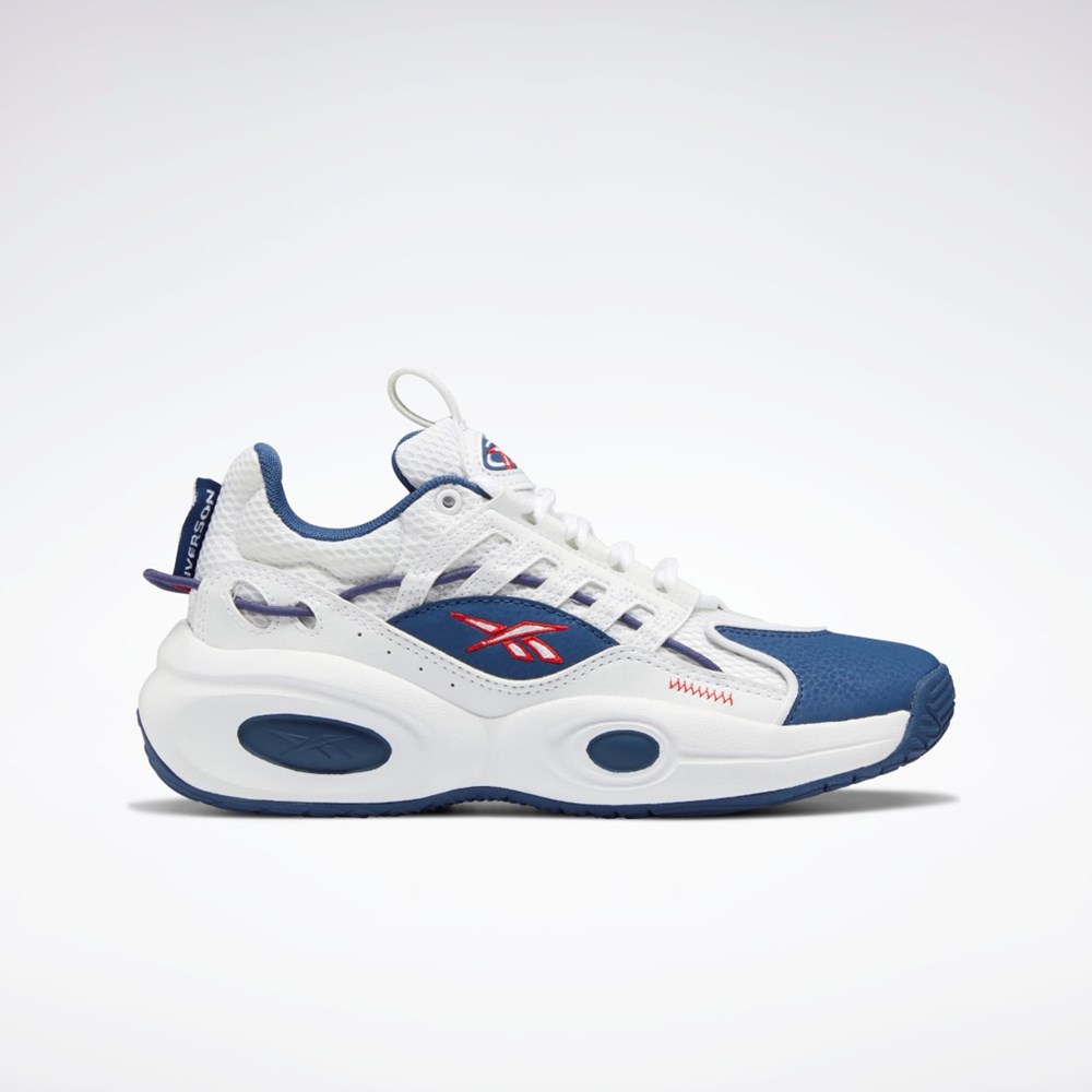 Reebok Reebok Solution Mid Basketball Shoes - Grade School Valkoinen Sininen Punainen | FABMLU-748