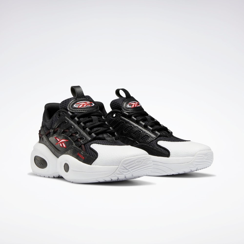 Reebok Reebok Solution Mid Basketball Shoes - Grade School Mustat Valkoinen Punainen | YPHXNM-851