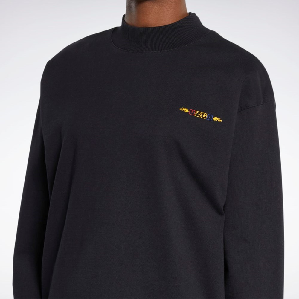 Reebok Reebok by Pyer Moss Long Sleeve Tee Mustat | OEIGVF-065