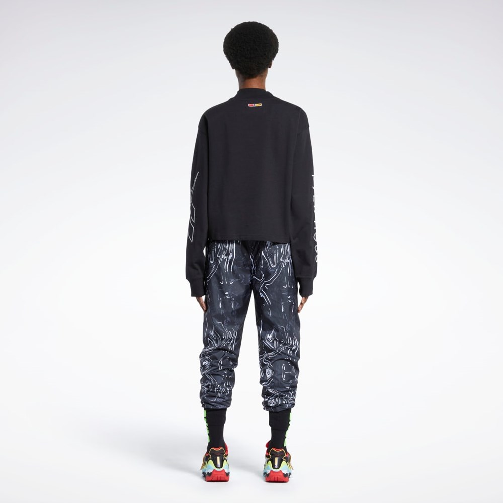 Reebok Reebok by Pyer Moss Turtleneck Long Sleeve T-Shirt Mustat | XZTYDI-905