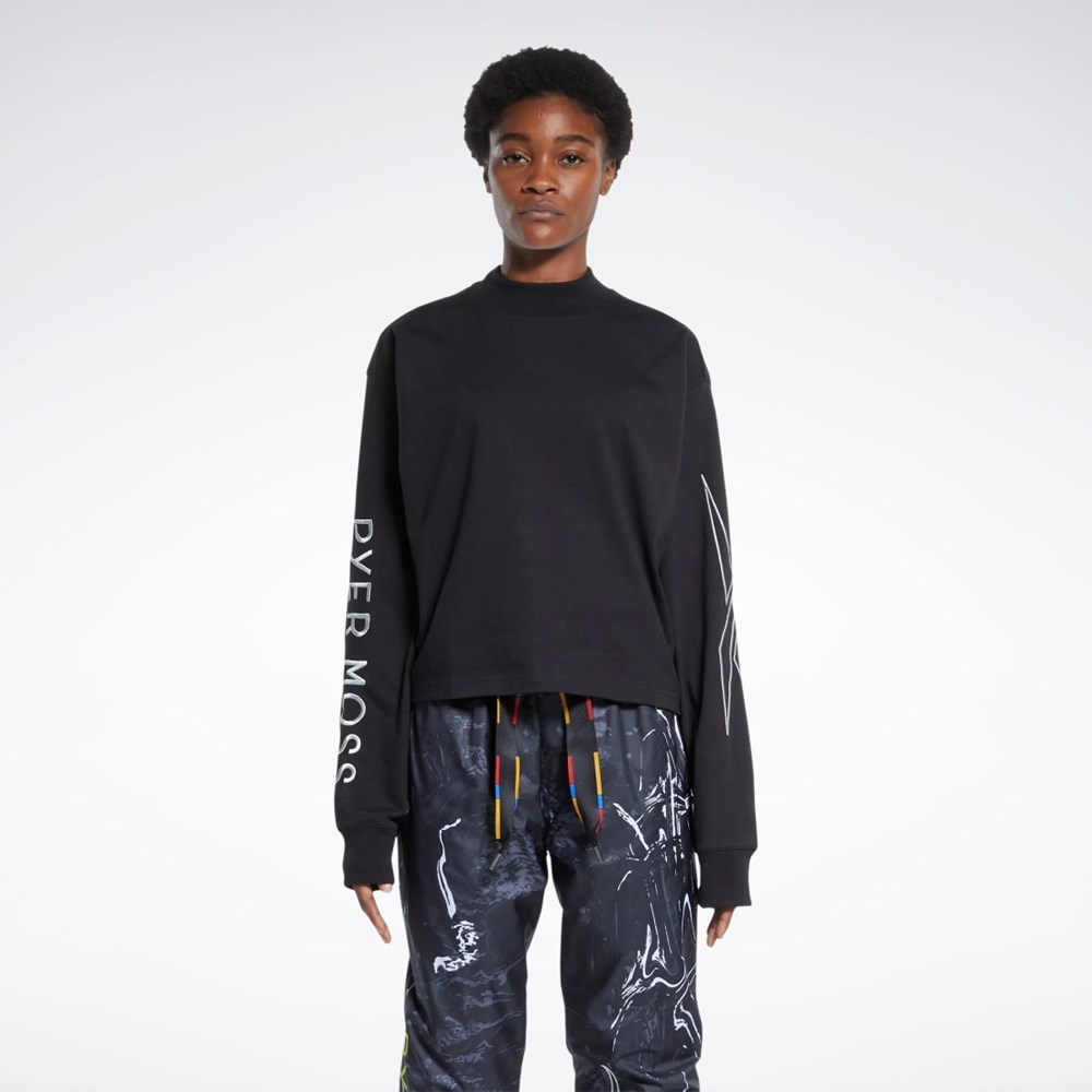 Reebok Reebok by Pyer Moss Turtleneck Long Sleeve T-Shirt Mustat | XZTYDI-905